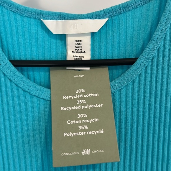 NEW WITH TAGS H&M Teal Cutout Maxi Dress - Picture 4 of 5